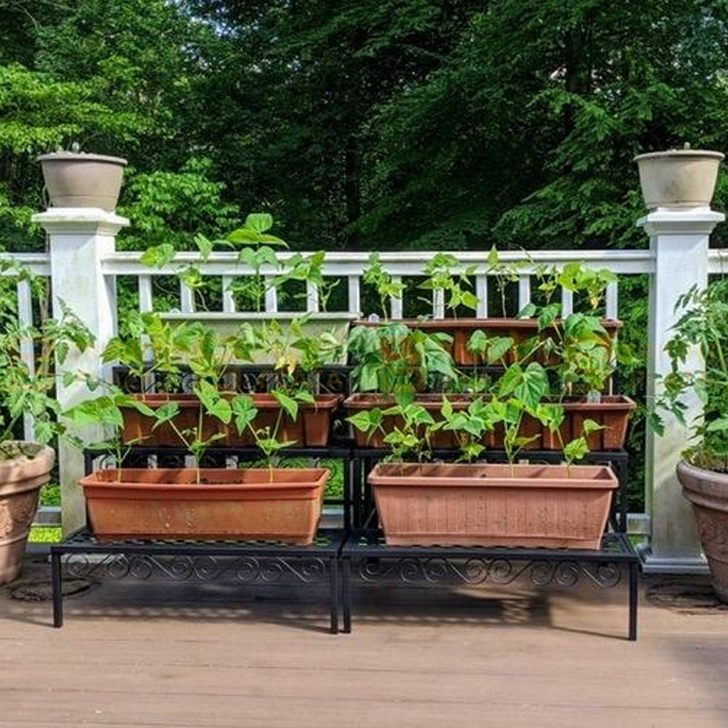 3 Tier Metal Plant Stand Flower Pot Planter Display Rack Garden Balcony Shelf
