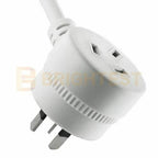 2M/5M Piggyback Power Extension Cord Lead Australian 3-Pin Plug 240V White Cable