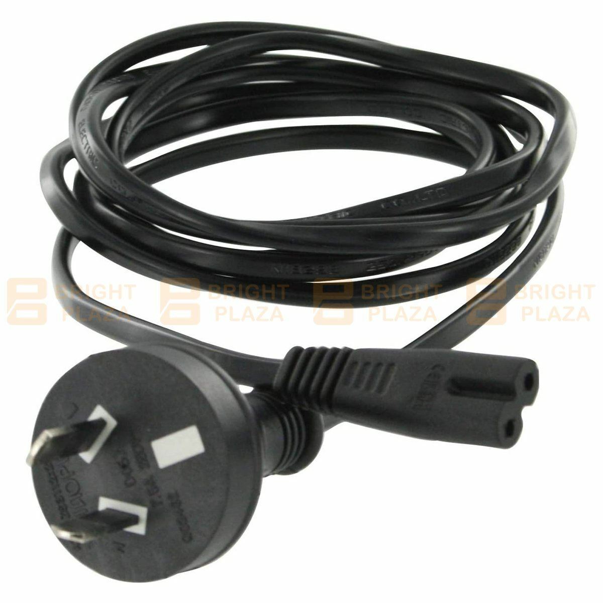 2 Pin Core Figure 8 IEC-C7 Power Lead AC Power Cord Cable Australian Mains Plug