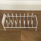 Metal Dish Rack Stand Kitchen Plate Pot Lids Drying Drainer Wire Holder Organise