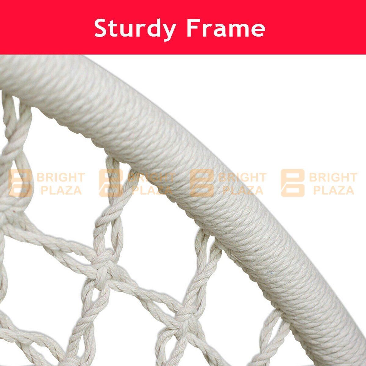 Large Hammock Chair Macrame Cotton Rope Swing Bed Relax Outdoor Hanging Seat Sit