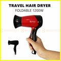 Foldable Portable Travel Hair Dryer Adjustable Heat Compact Blow Dryer 1200W