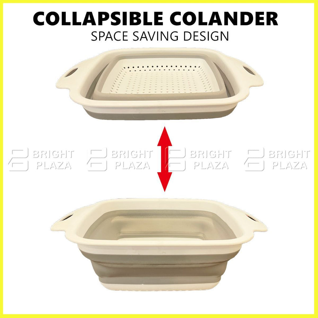 Collapsible Colander Vegetable Fruit Food Kitchen Foldable Strainer Basket Sink