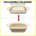 Collapsible Colander Vegetable Fruit Food Kitchen Foldable Strainer Basket Sink