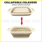 Collapsible Colander Vegetable Fruit Food Kitchen Foldable Strainer Basket Sink