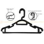 Plastic Coat Hangers Clothes Bulk Black Clothing Coathangers Shirt Suit Swivel H