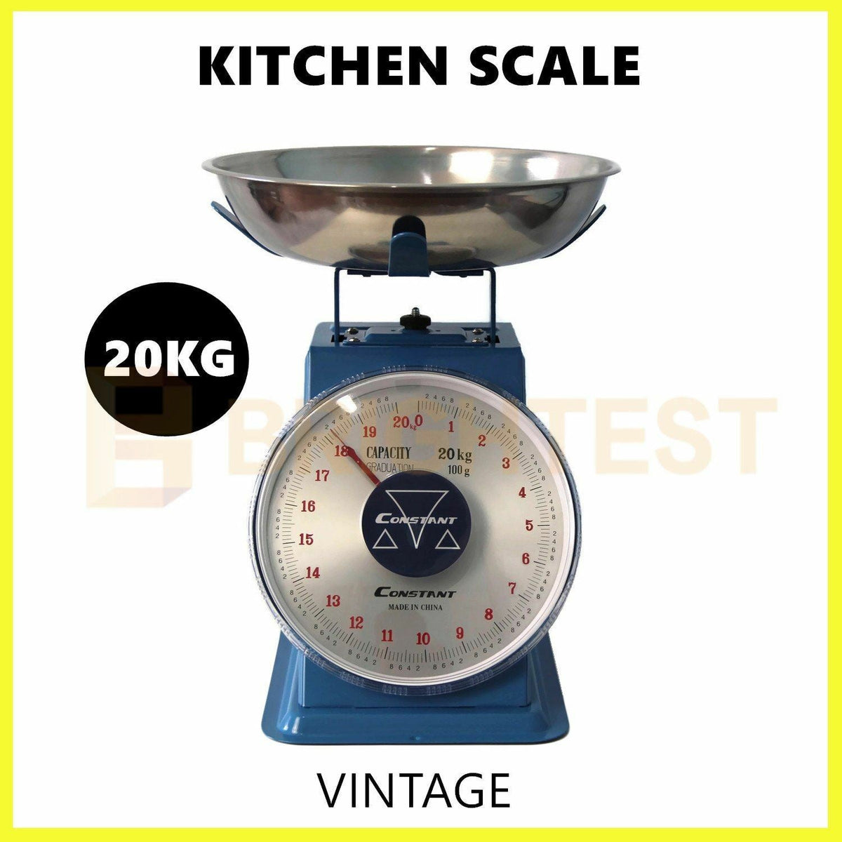 Vintage Mechanical Kitchen Scale Food Weighing Dial Scales Retro Postal 20kg
