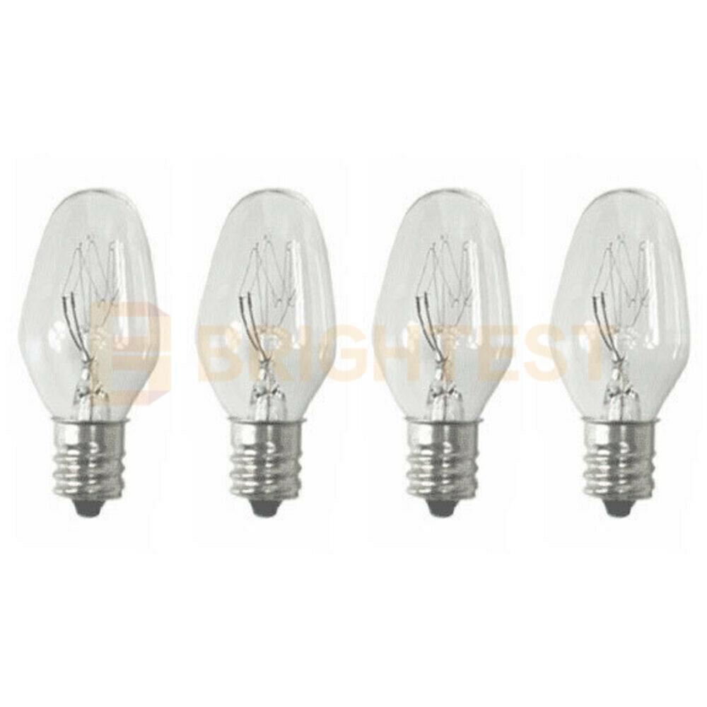 8pcs Clear Night Light Lamp Replacement Bulbs 7W E12 240V Small Screw On Bulb