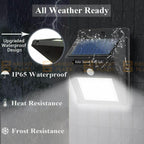 2PK 20 LED Solar Powered PIR Motion Sensor Light Garden Outdoor Security Lights