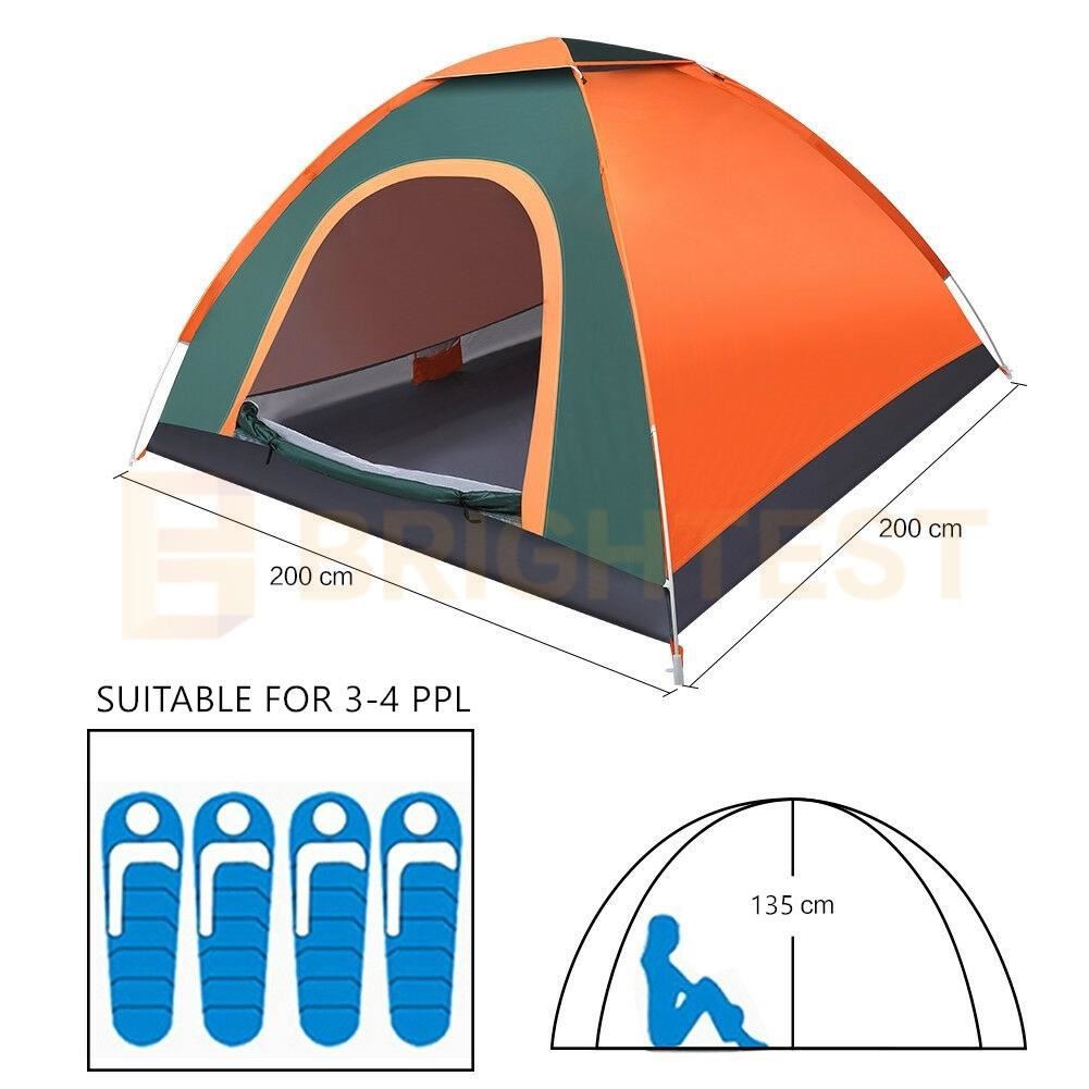 Pop Up Camping Tent Portable Hiking Mesh Canopy Sun Shade Shelter Instant Easy