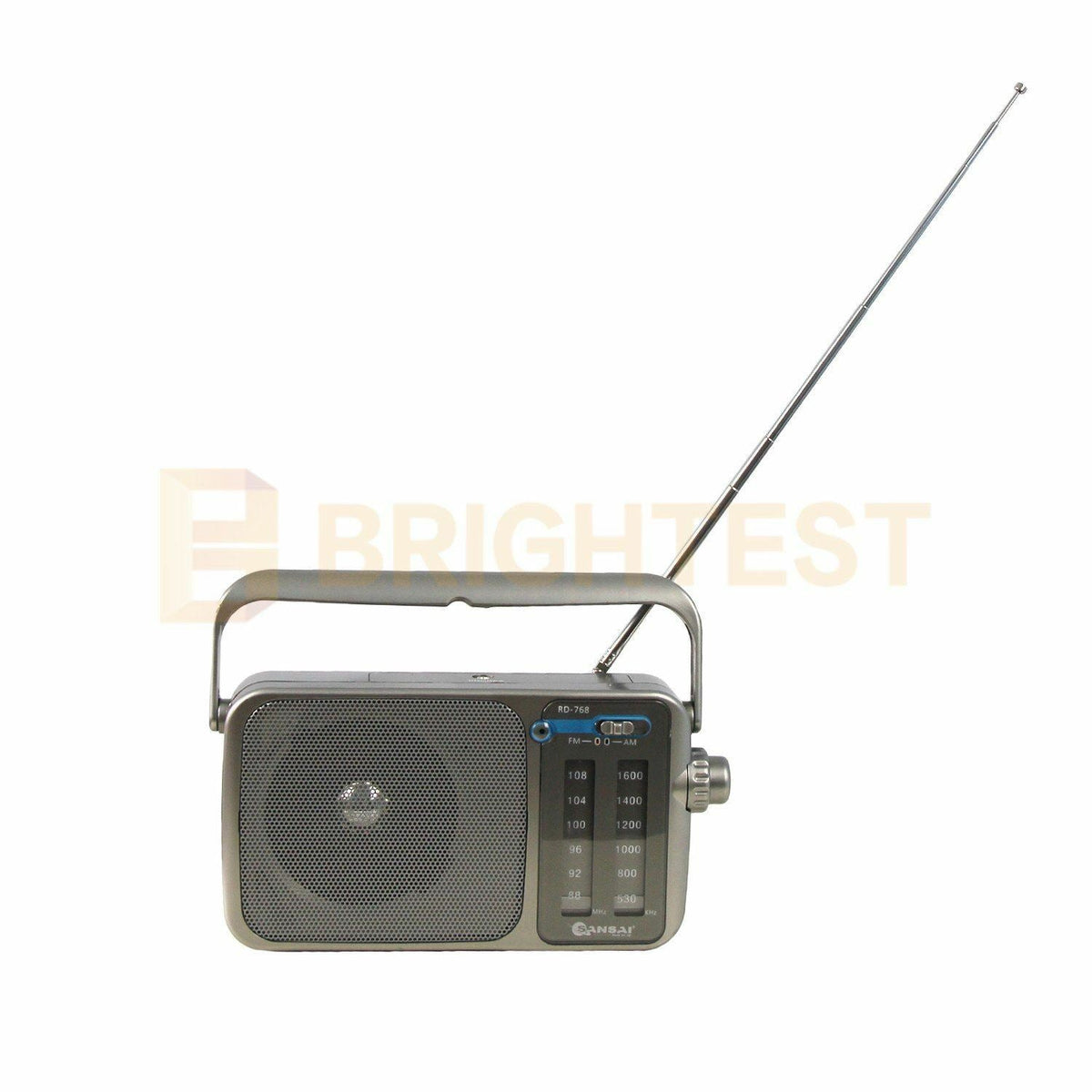 Portable AM/FM Radio Battery Powered AC/DC Earphone Plug Jack Speaker Antenna