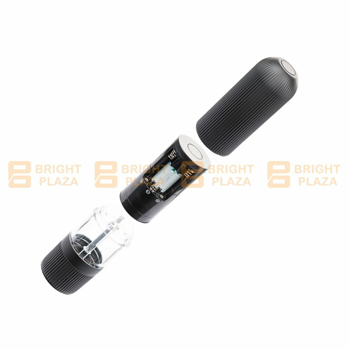 Electric Salt Pepper Grinder Mill Shaker One Touch Push Button LED Light Battery