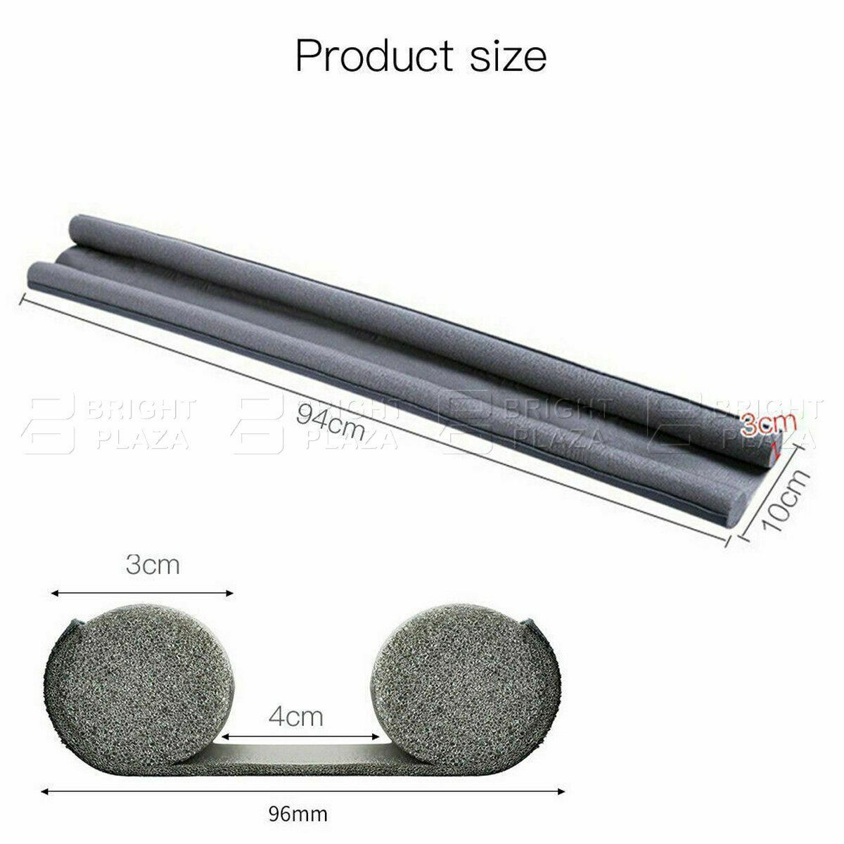 2PK Double Sided Door Snake Air Draft Wind Dust Stopper Seal Sealing Strip Guard