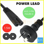 2 Pin Core Figure 8 IEC-C7 Power Lead AC Power Cord Cable Australian Mains Plug
