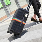 2 Piece Luggage Strap Suitcase Belt Adjustable Secure Nylon Packing Clip Rainbow