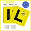 4 x Plastic L Plate Clips Holder Set Car Number License NSW Red Green P Speed