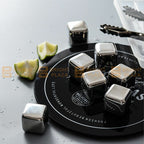 8pcs Stainless Steel Ice Cubes Whiskey Wine Metal Stones Cooling Rocks Cooler