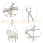 Large Hammock Chair Macrame Cotton Rope Swing Bed Relax Outdoor Hanging Seat Sit