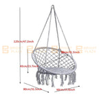 Large Hammock Chair Macrame Cotton Rope Swing Bed Relax Outdoor Hanging Seat Sit