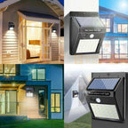 2PK 20 LED Solar Powered PIR Motion Sensor Light Garden Outdoor Security Lights