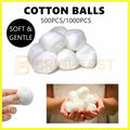 500/1000pcs Pure White Cotton Balls First Aid Makeup Cosmetic Remover Gentle