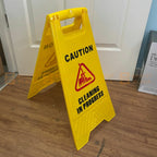 Cleaning in Progress Safety Sign Caution Slippery Hazard Warning Wet Floor Clean