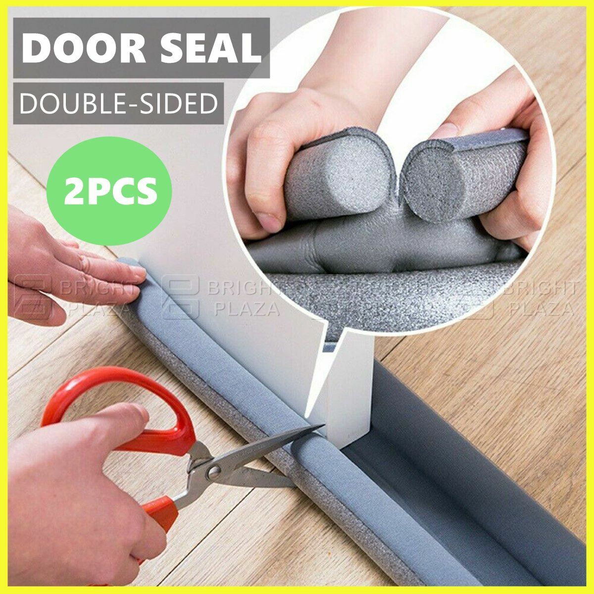2PK Double Sided Door Snake Air Draft Wind Dust Stopper Seal Sealing Strip Guard