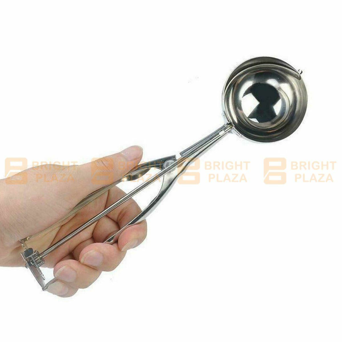 Stainless Steel Icecream Ice Cream Scoop Cookie Dough Mash Spoon Trigger 6cm Dia