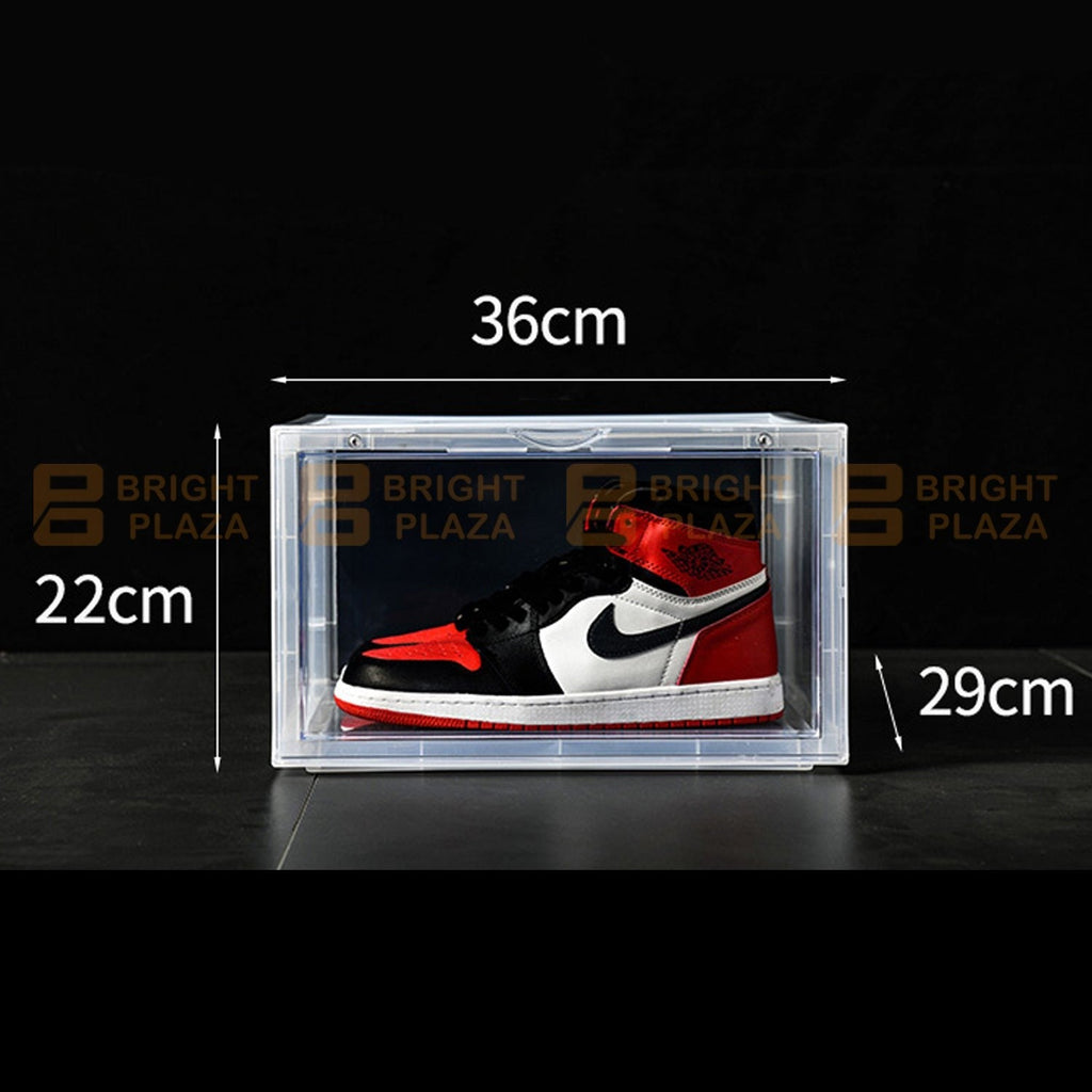 8PCS Premium Sneaker Display Shoe Box Storage Case Clear Plastic Boxes Stackable