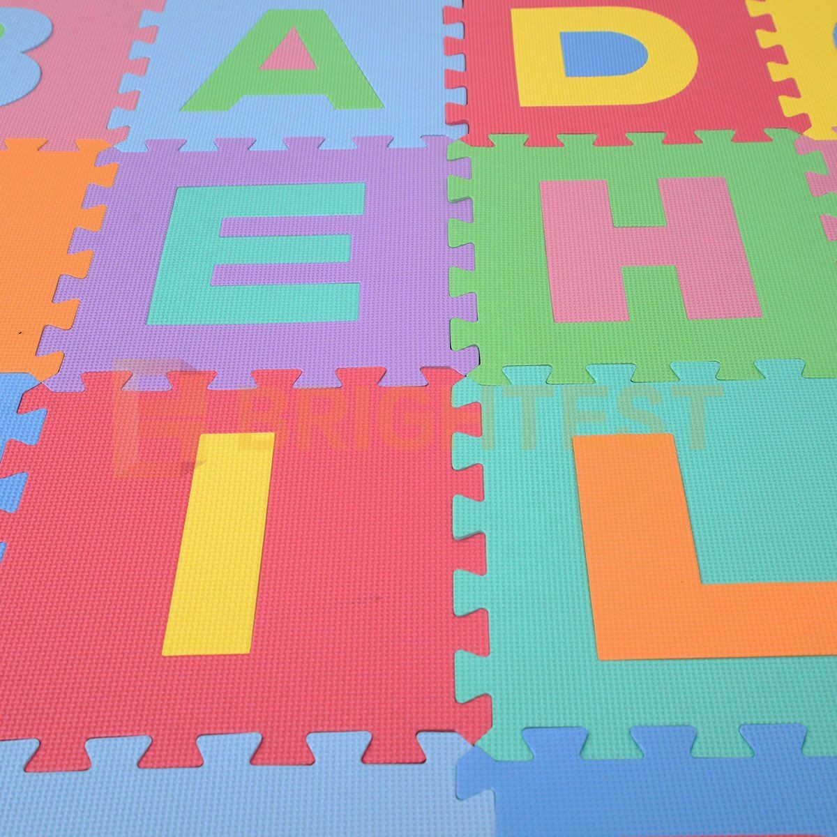Kids Foam Mat Learning Alphabet Number Floor Play Mats Tiles Letters Puzzle