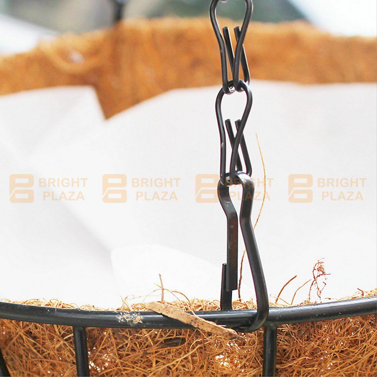 Garden Hanging Basket With Liner & Chain Flower Plant Pots Planters Baskets Coir
