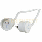 2M/5M Piggyback Power Extension Cord Lead Australian 3-Pin Plug 240V White Cable