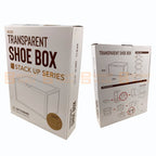 8PCS Premium Sneaker Display Shoe Box Storage Case Clear Plastic Boxes Stackable