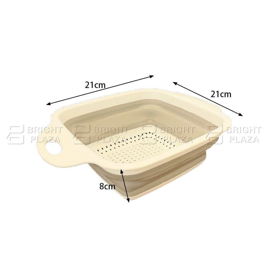 Collapsible Colander Vegetable Fruit Food Kitchen Foldable Strainer Basket Sink