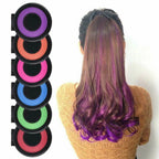 6pcs Hair Colour Hair Chalk Compacts Vibrant Colours Quick Easy Temporary Dye