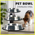 Stainless Steel Pet Bowl Water Bowls Portable Anti Slip Skid Feeder Dog Cat