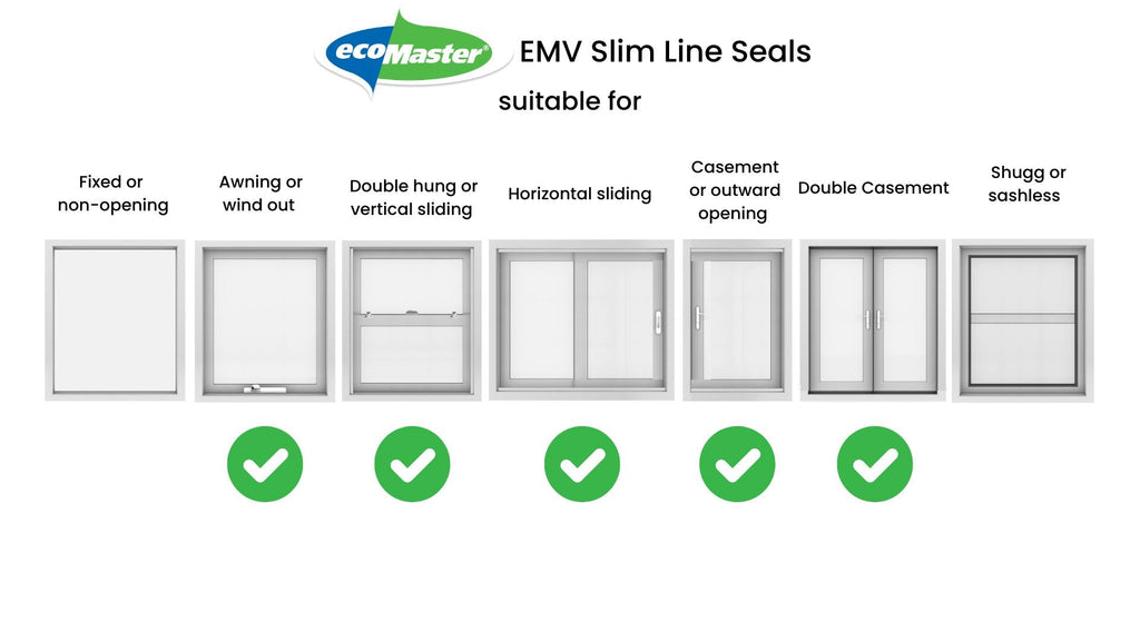 EMV Slim Line Seal | Aluminium Sliding Windows