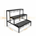 3 Tier Metal Plant Stand Flower Pot Planter Display Rack Garden Balcony Shelf