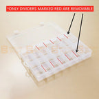 Large Plastic Compartment Storage Box Container Jewellery Bead Craft Organiser