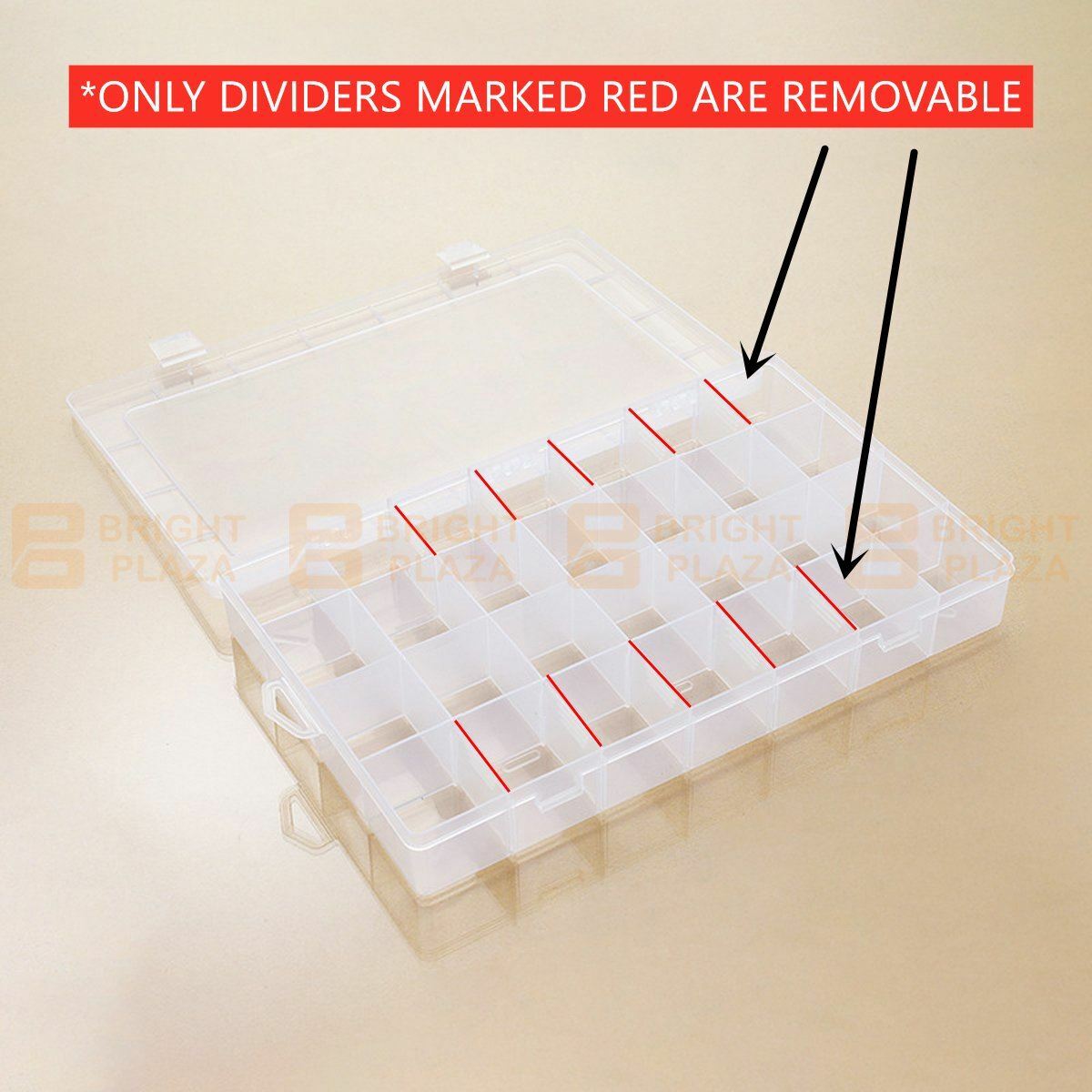 Large Plastic Compartment Storage Box Container Jewellery Bead Craft Organiser