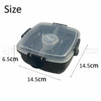 Lunch Box Food Meals Storage Container with Cutlery Fork Knife Condiment Tub