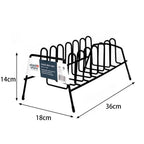 Metal Dish Rack Stand Kitchen Plate Pot Lids Drying Drainer Wire Holder Organise