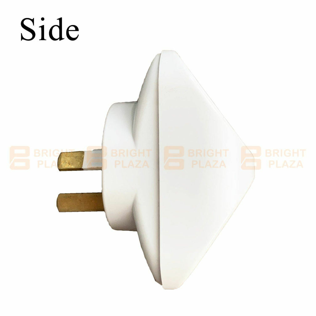 2 x Power Double Adaptor Triangular 2 Socket White Outlet Splitter Twin Pack