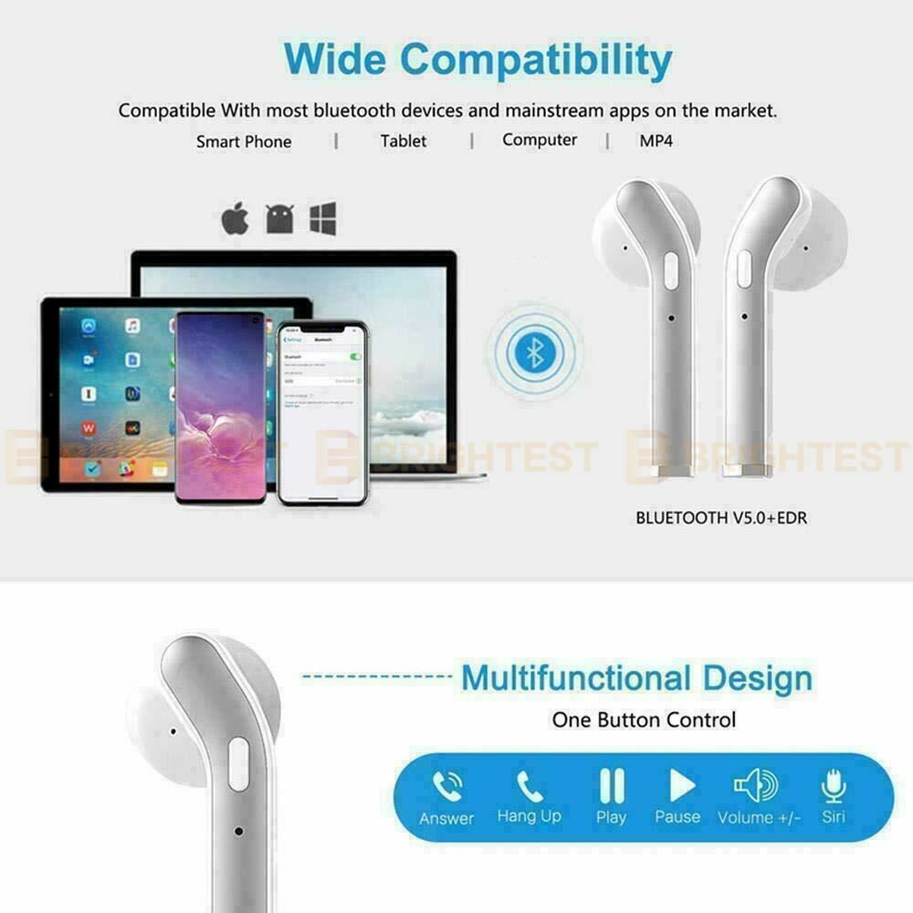 Wireless Stereo Earphone Headphone Headset Earbuds Bluetooth Charging Case Mic