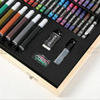 180PCS Kids Complete Art Set Box Case Paints Drawing Colour Pencils Pastels