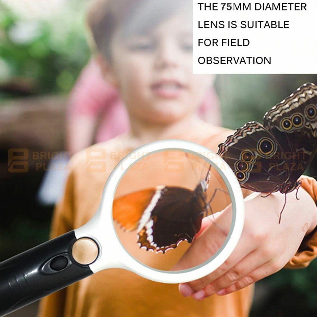 LED Lighted Hand Held Magnifier Magnifying Glass Handheld Reading Light 11x 3x