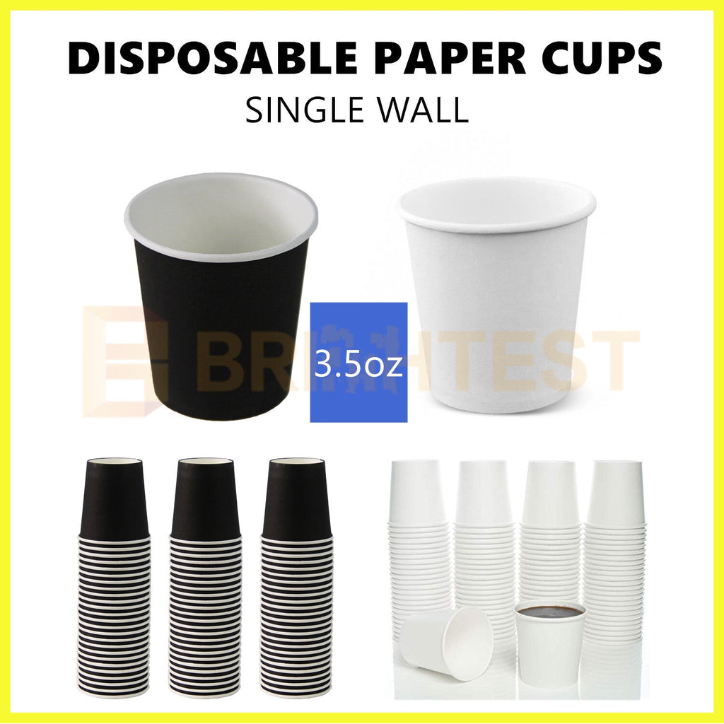 Paper Cups Coffee Espresso Single Wall Use Shot Cup Tasting Bulk 100ml 3.5oz
