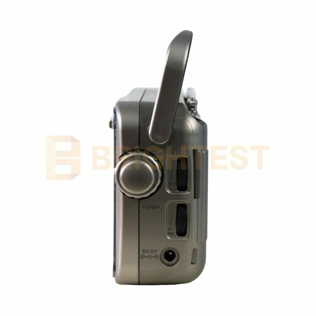 Portable AM/FM Radio Battery Powered AC/DC Earphone Plug Jack Speaker Antenna