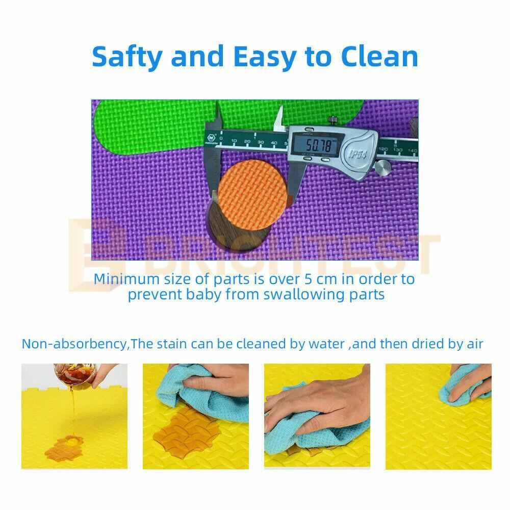 Kids Foam Mat Learning Alphabet Number Floor Play Mats Tiles Letters Puzzle