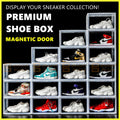 Premium Sneaker Display Shoe Box Storage Case Clear Plastic Boxes Side Stackable
